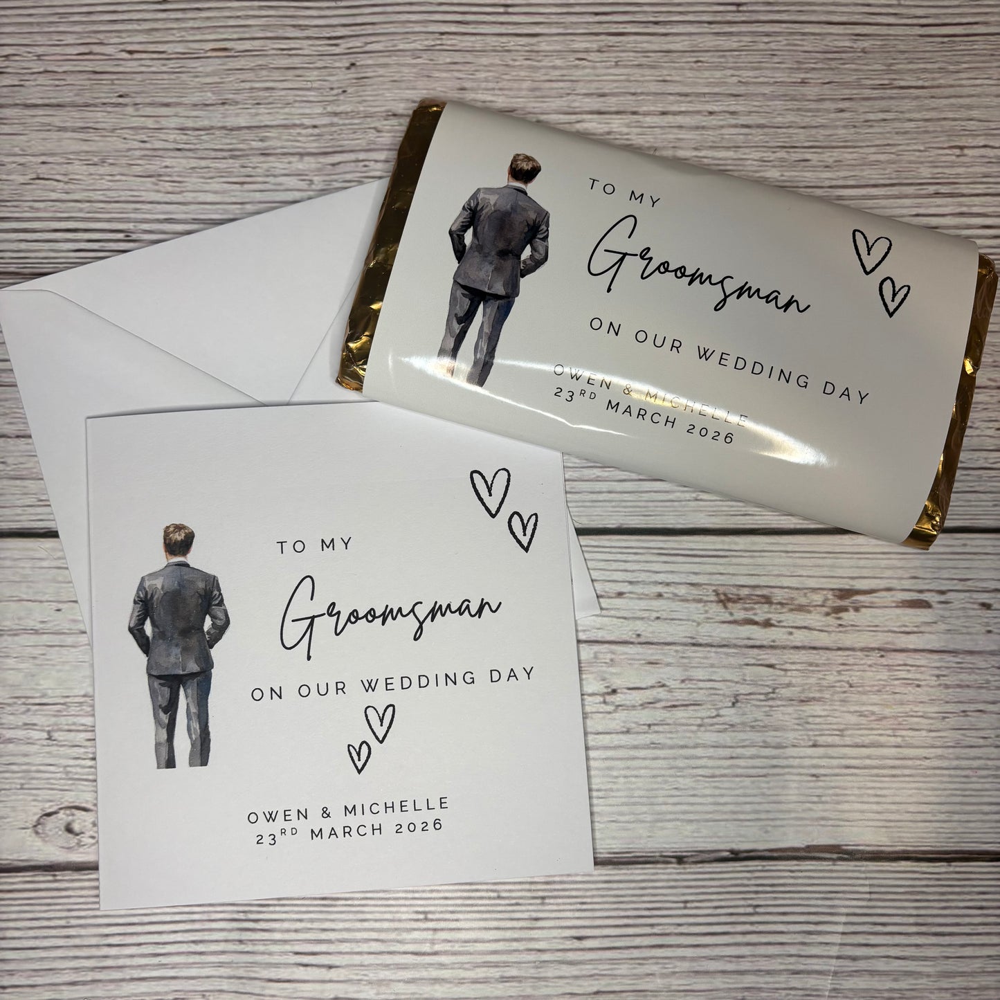 To my Groomsman on my Wedding Day Card