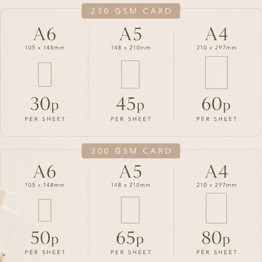 Premium Wedding Printing Service | A4, A5 & A6 Premium Card Prints