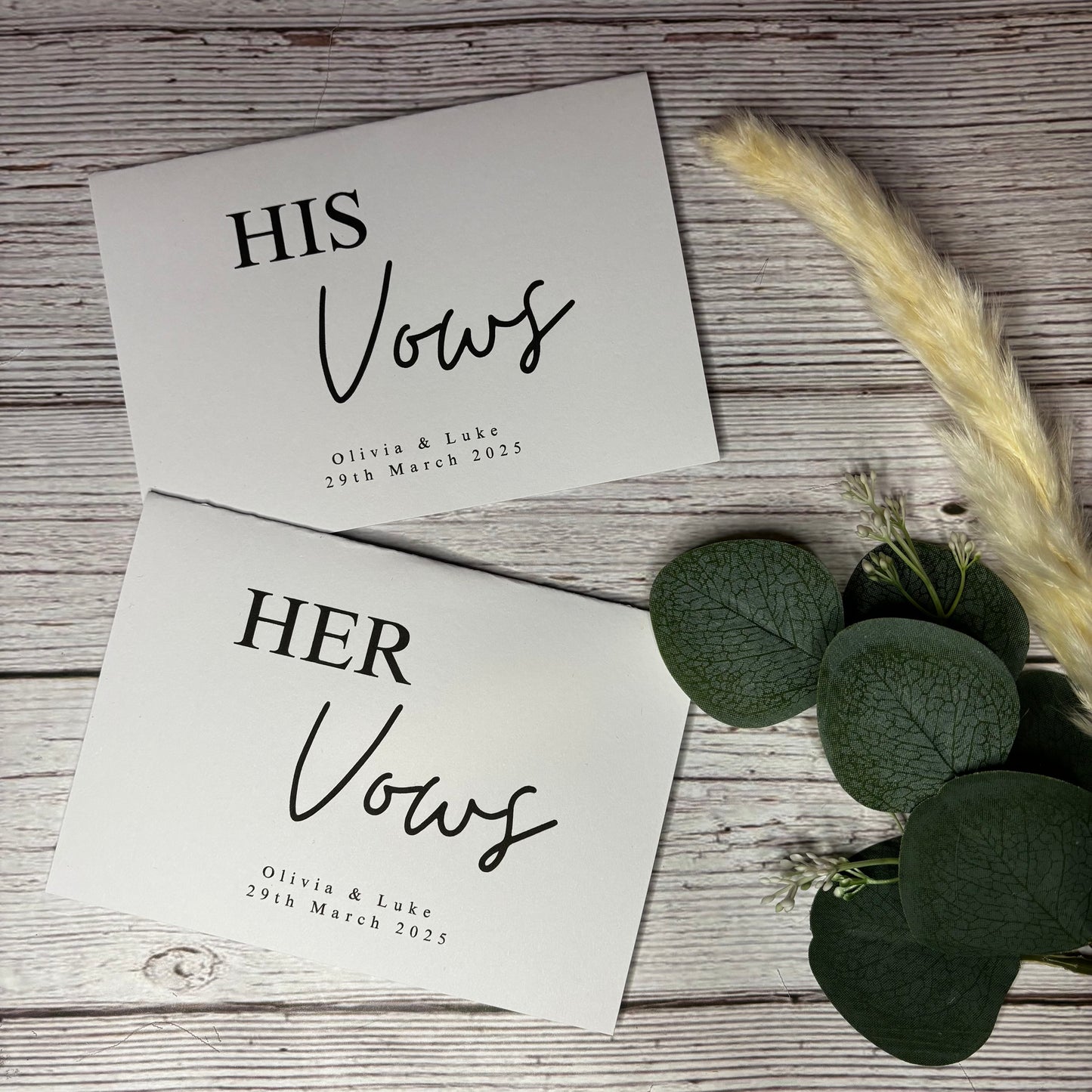 His Vows & Her Vows Cards