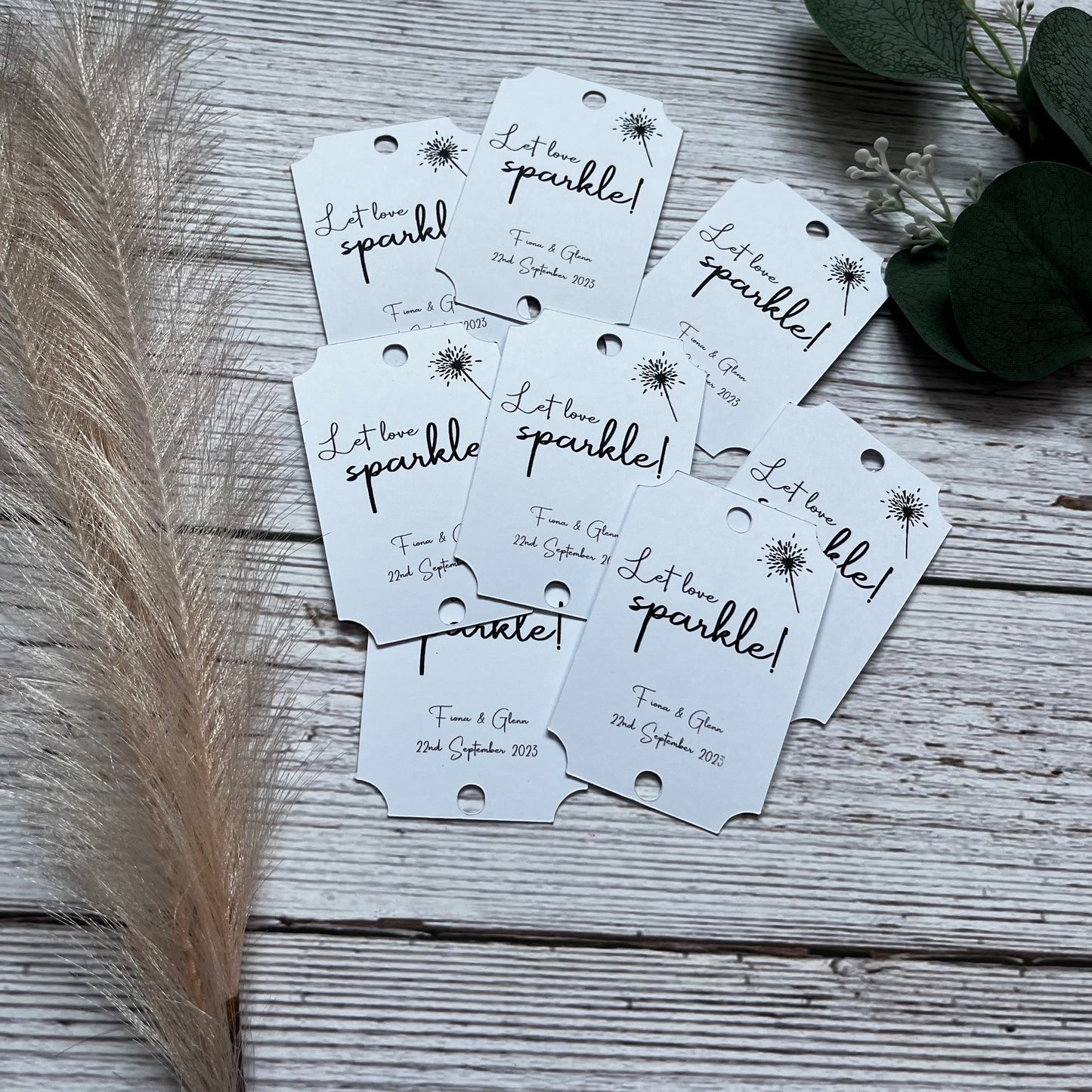Personalised Sparkler Tags