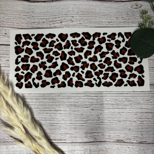Brown Leopard Print Wrap