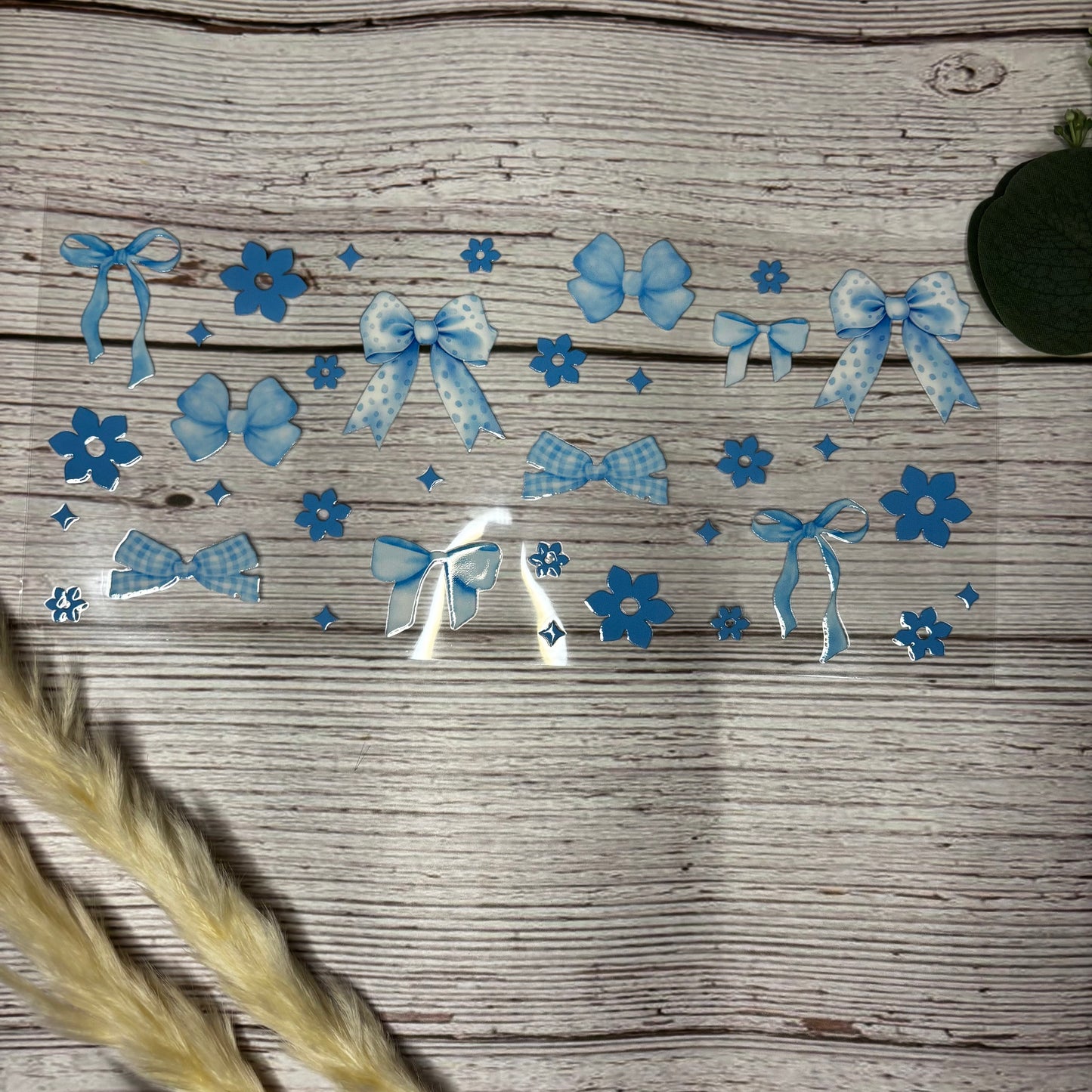 Blue Bows & Hearts Wrap