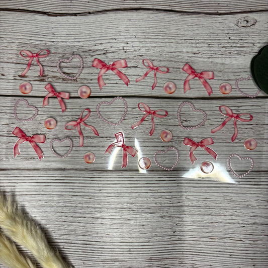 Pink Bows & Pearls Wrap