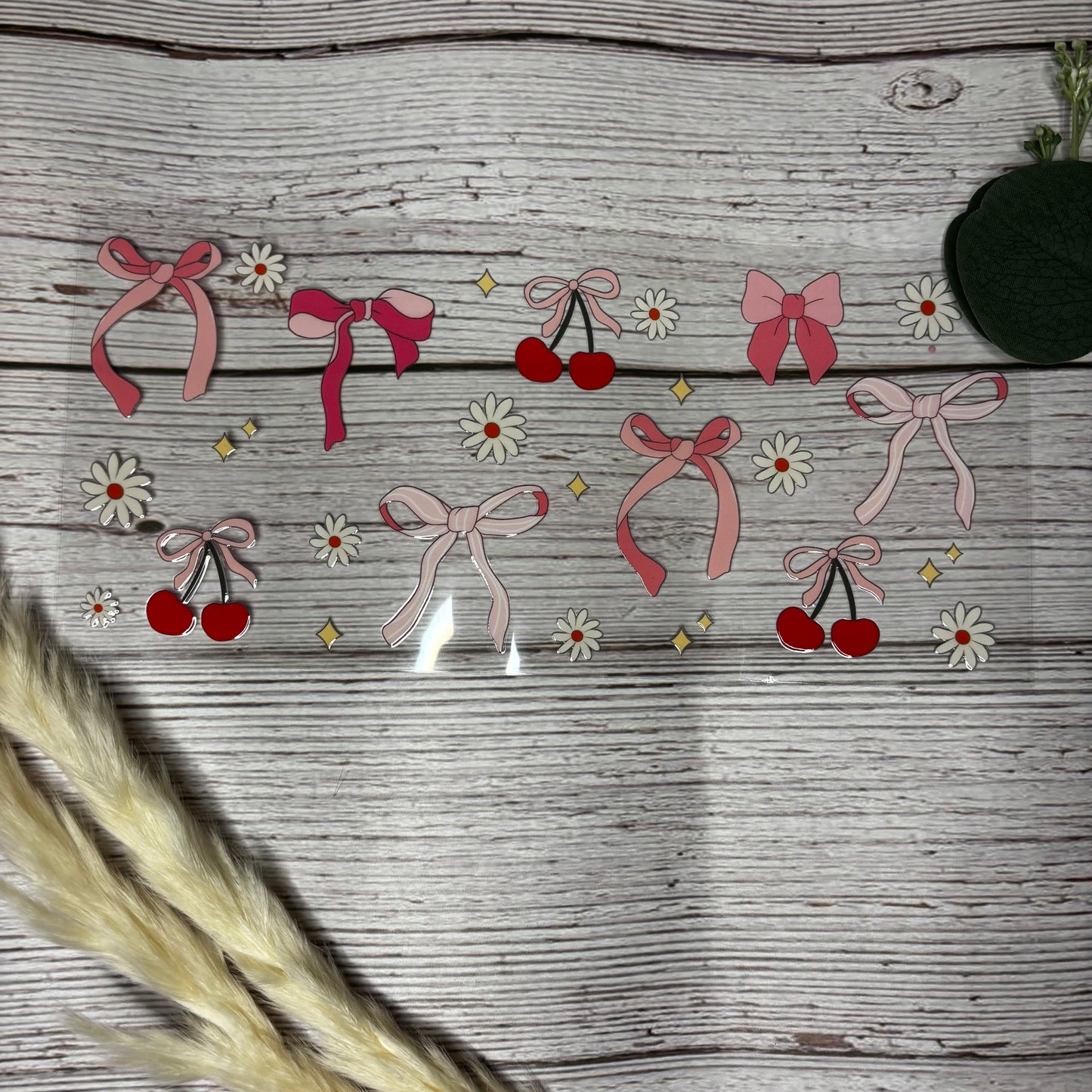 Pink Bows, Cherries & Flowers