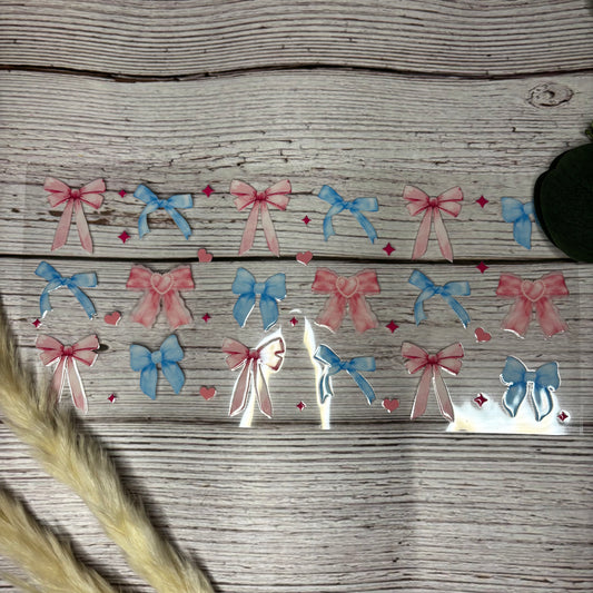 Blue & Pink Bows Wrap