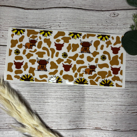 Cow Print Highland Cow Wrap