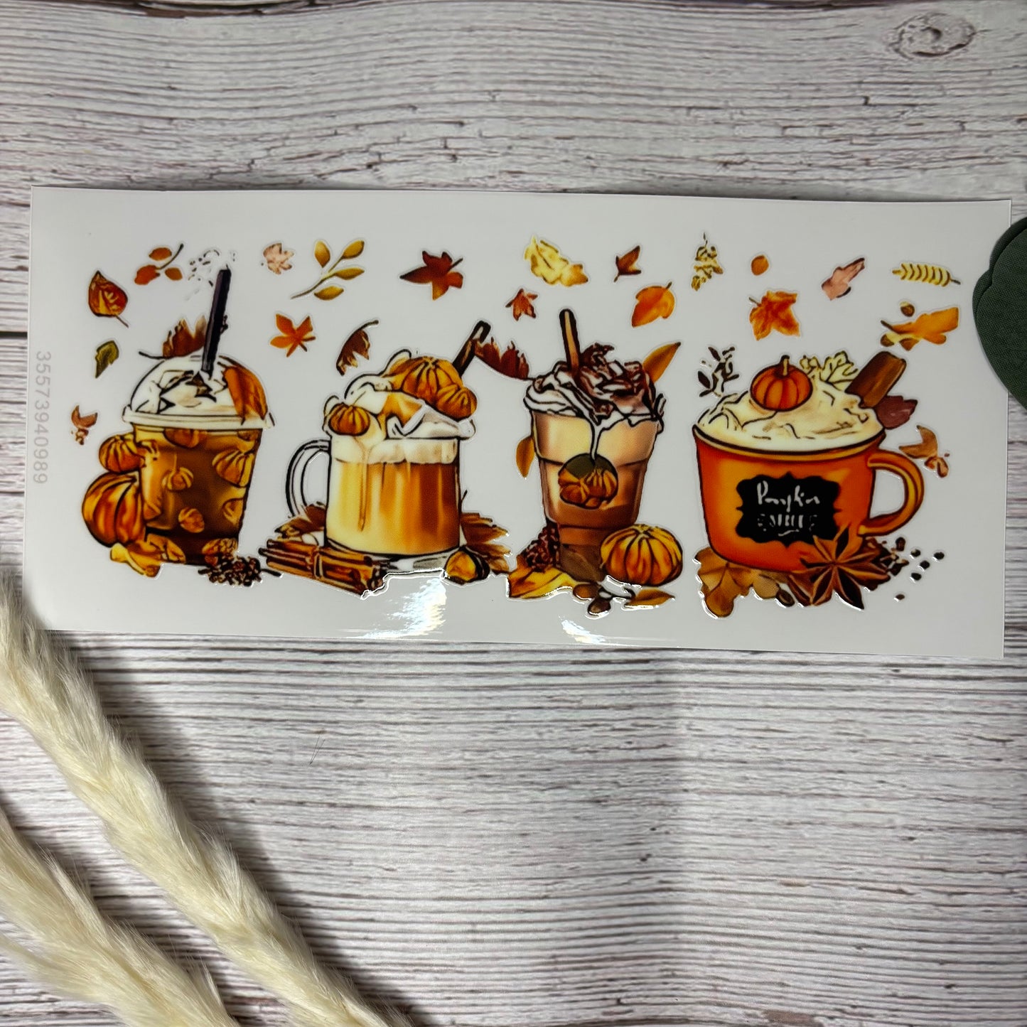 Pumpkin Spice & Leaves Coffee Wrap