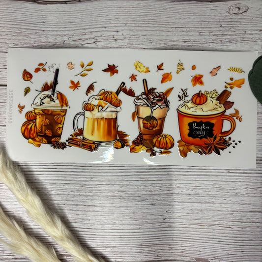 Pumpkin Spice & Leaves Coffee Wrap
