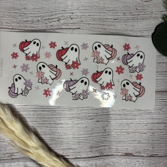 Pink & Purple Floral Ghost Wrap