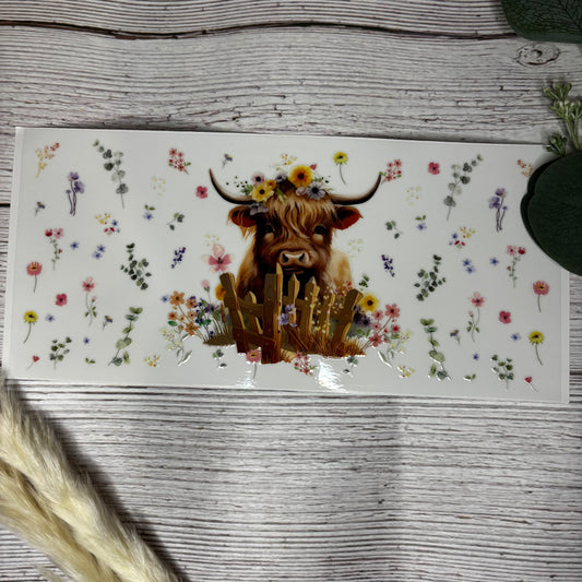 Highland Cow Floral Wrap