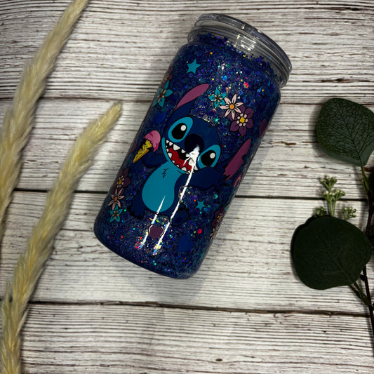 16oz Glitter Acrylic Tumbler - Clear Lid