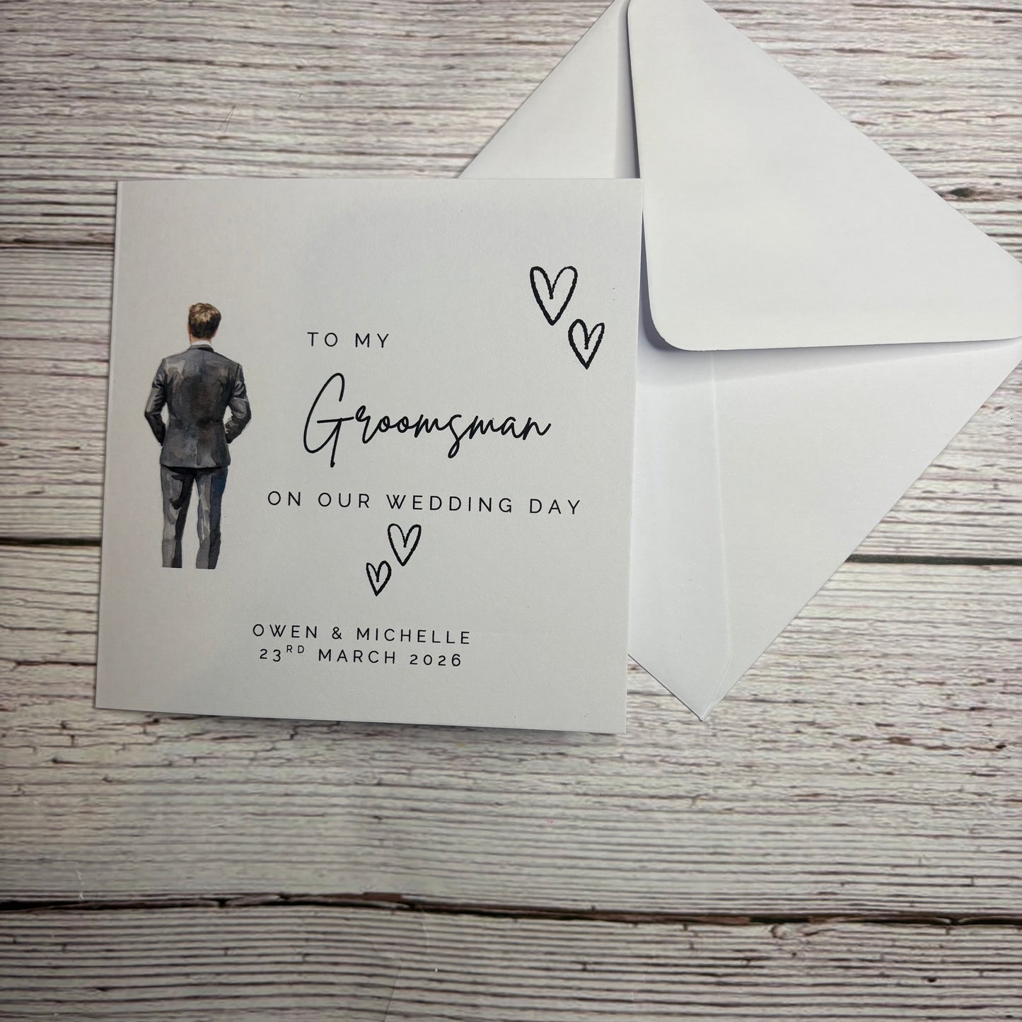 To my Groomsman on my Wedding Day Card
