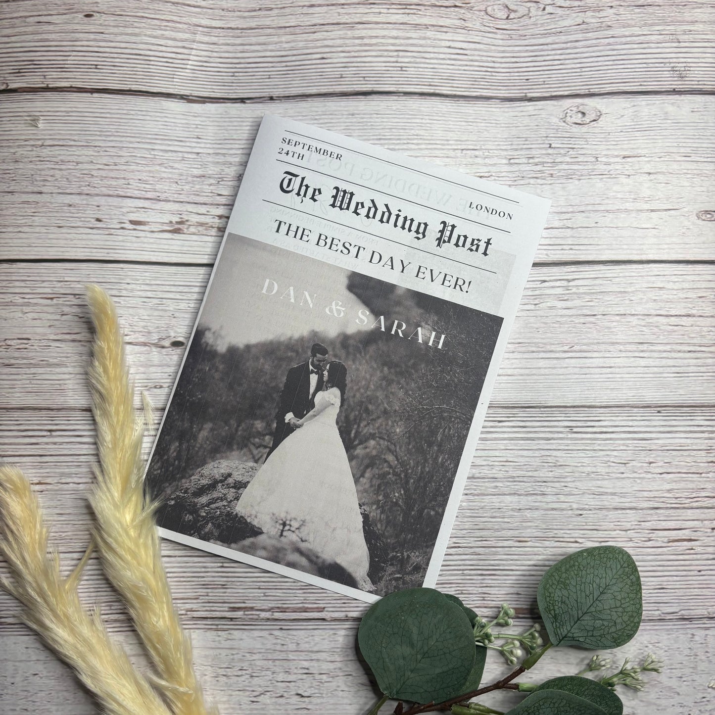 Personalised Wedding Newspaper