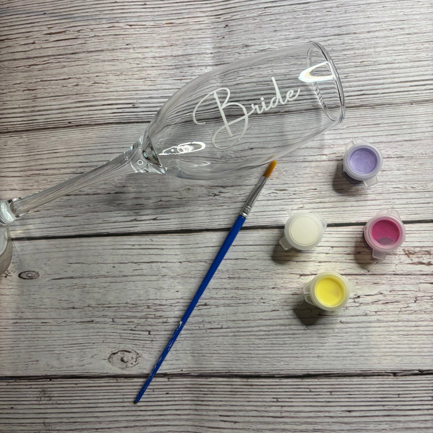 Personalised Paint Your Own Champagne Glass Kit