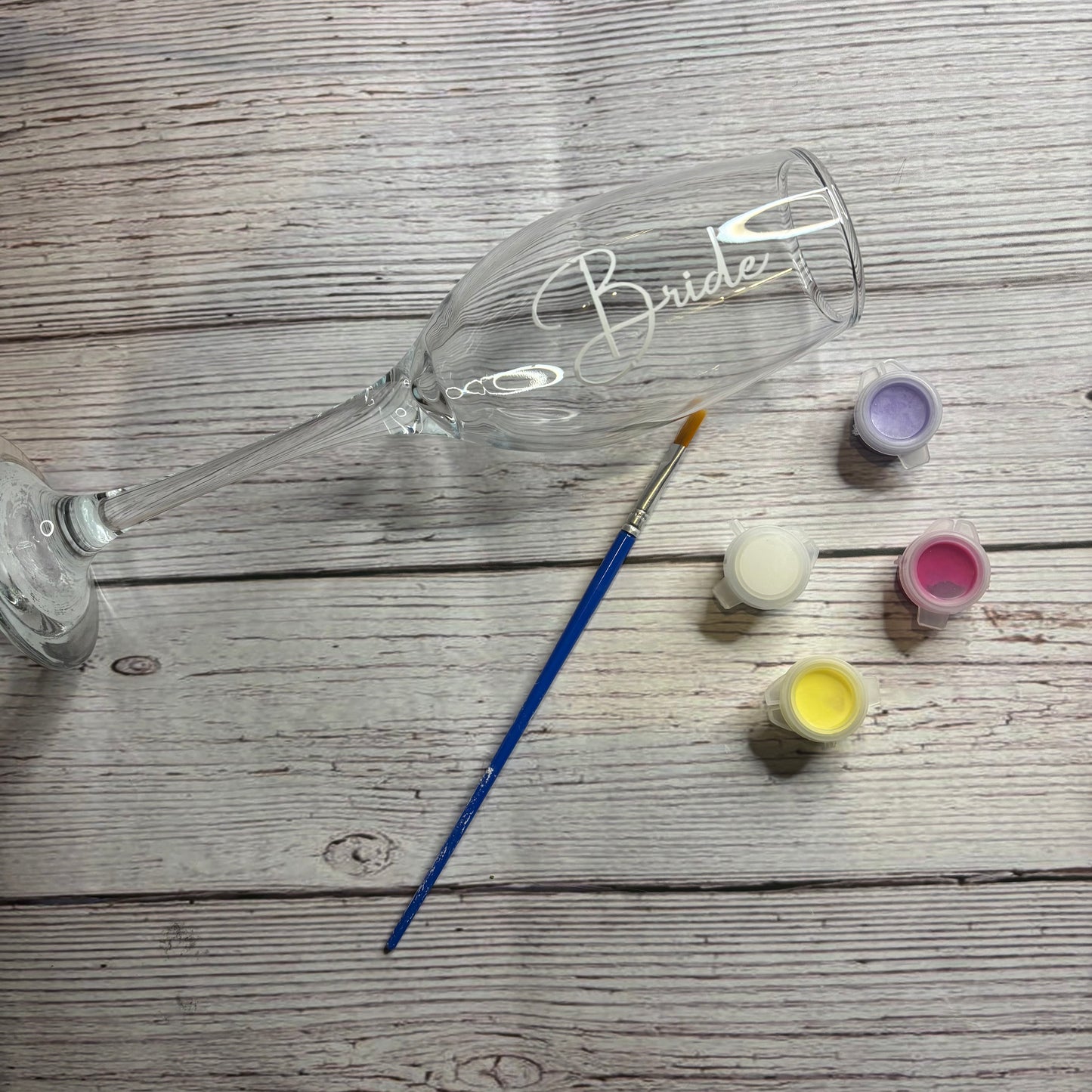 Personalised Paint Your Own Champagne Glass Kit