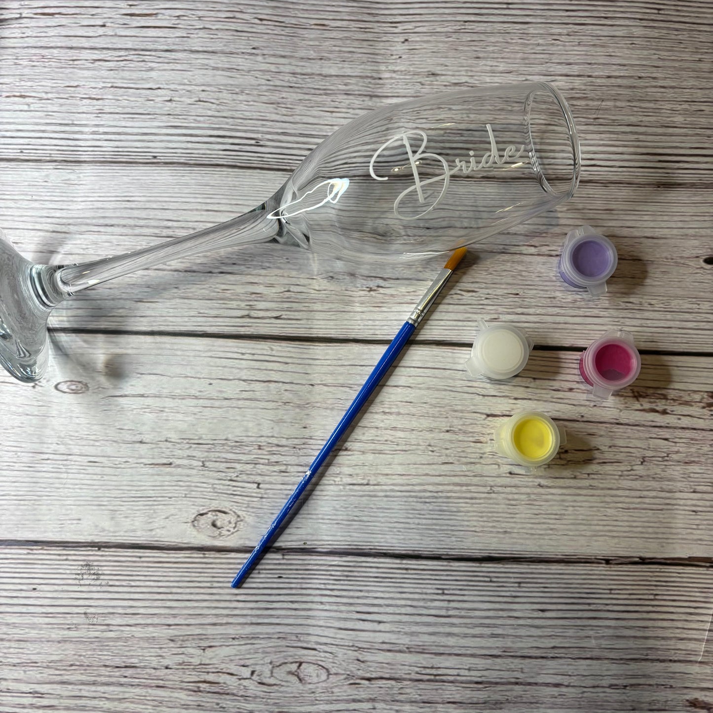 Personalised Paint Your Own Champagne Glass Kit