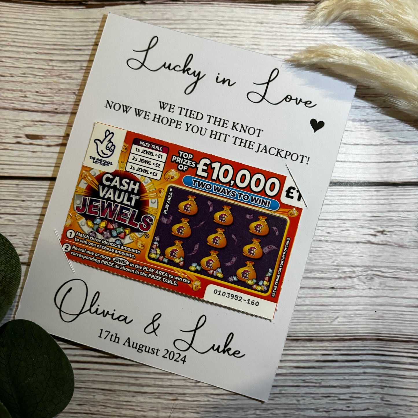 Personalised Scratch Card Holders