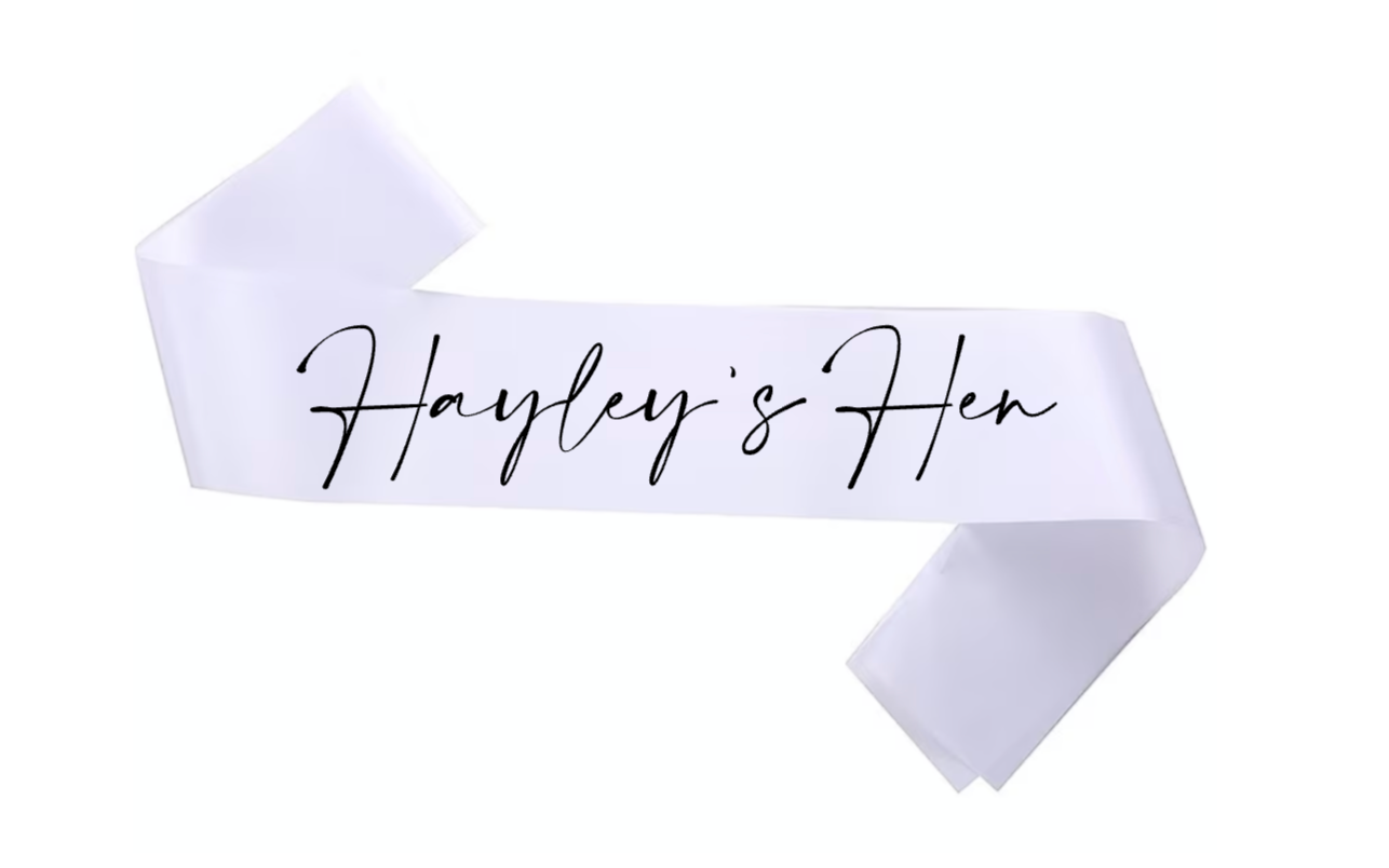 Personalised Hen/Stag Sash