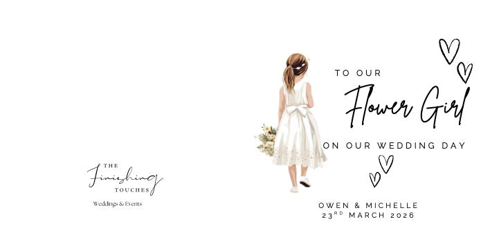 To our Flower Girl on our Wedding Day Card